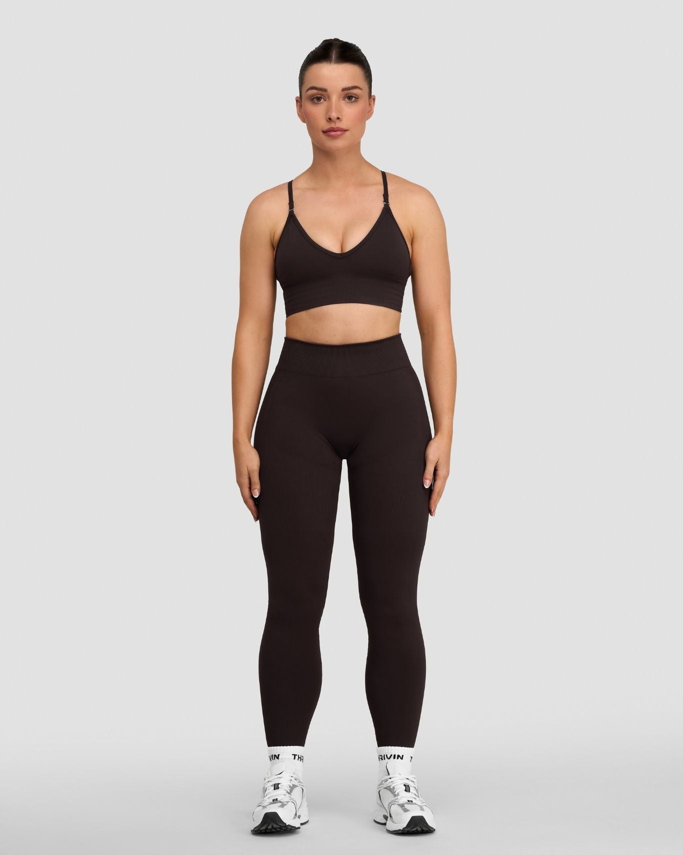 Elevate™ Sculpting Mid Waist Scrunch Leggings | Coffee