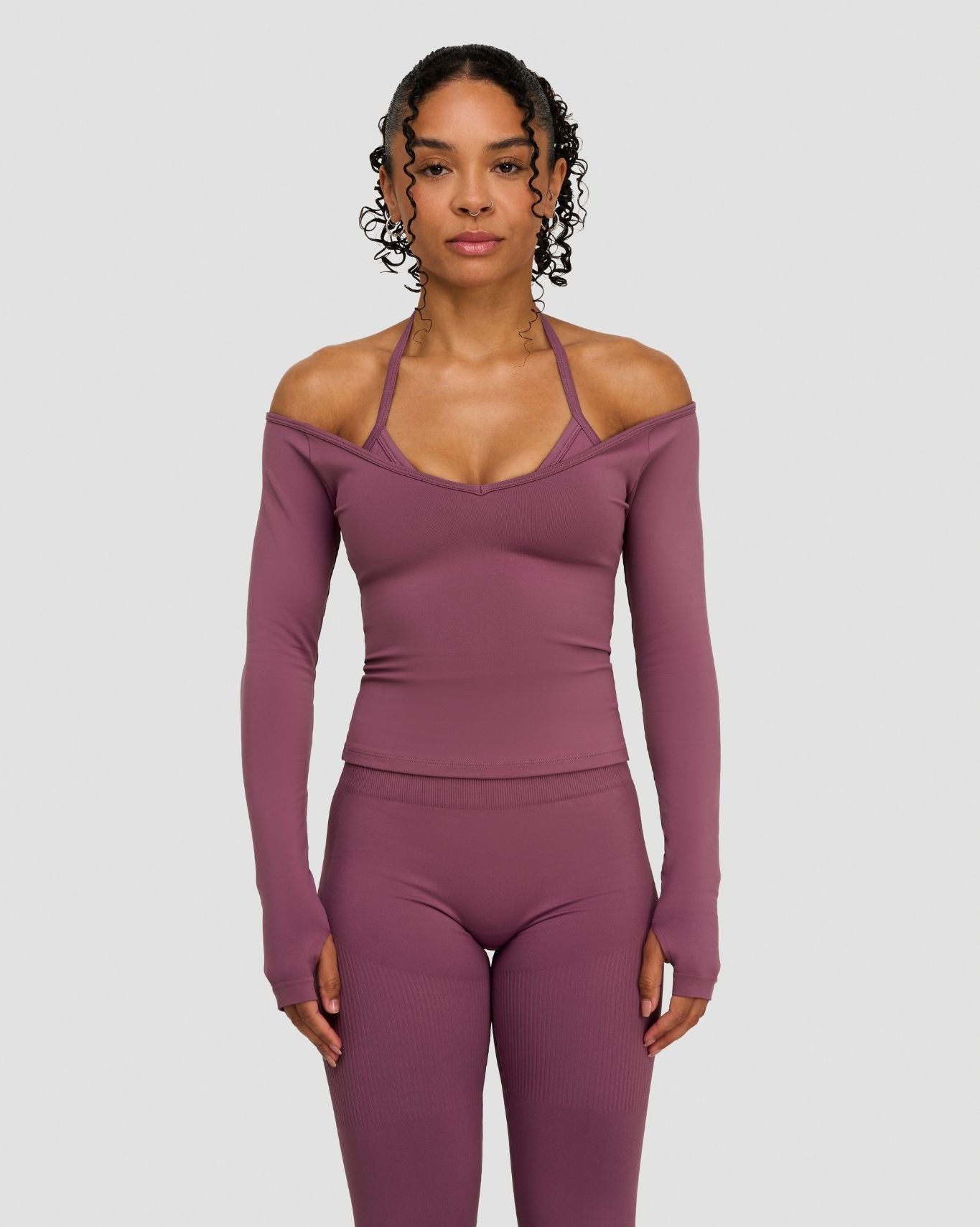 Elevate™ Sculpting Seamless V-Neck Top | Orchid Mauve