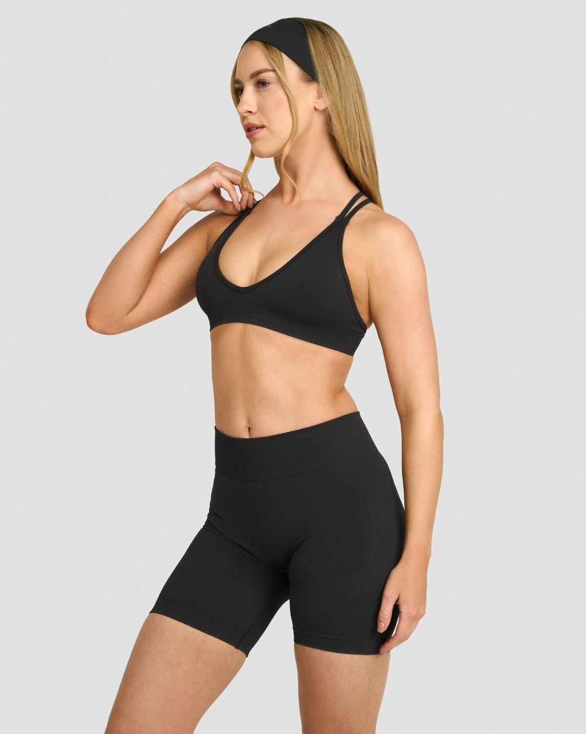 Elevate™ Sculpting Mid Waist Scrunch Shorts | Charcoal Grey