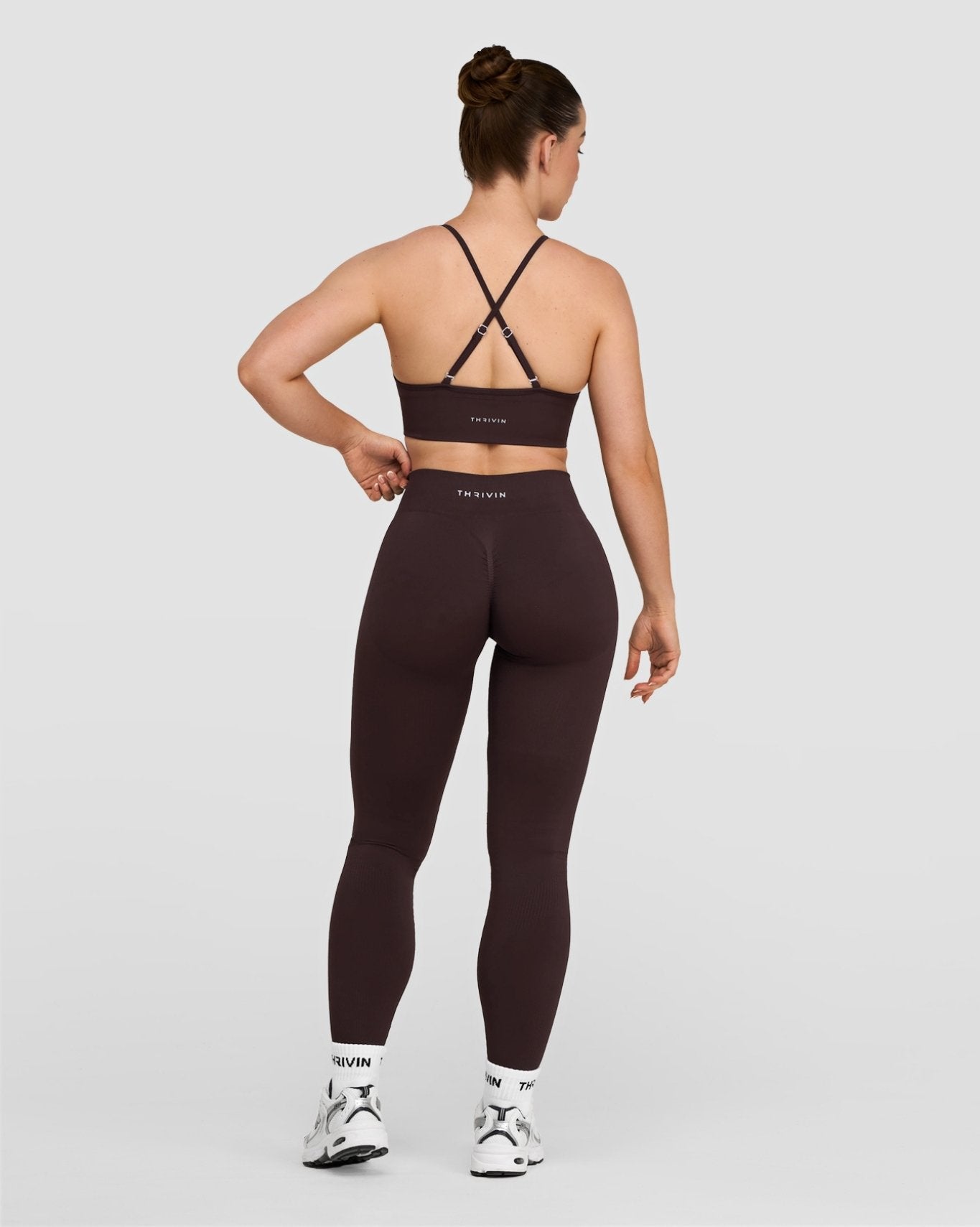 Elevate™ Sculpting Mid Waist Scrunch Leggings | Coffee