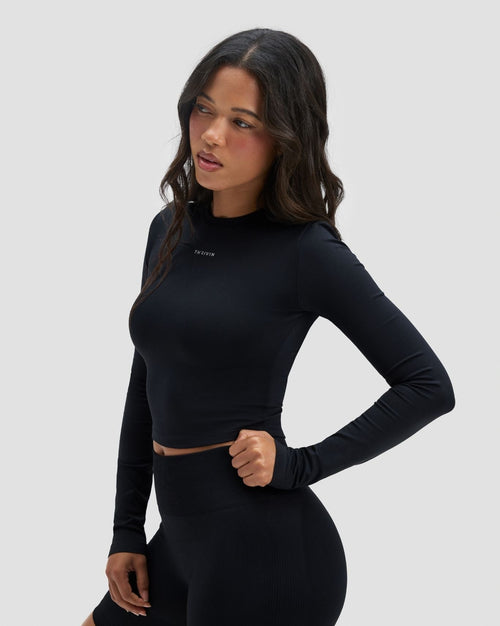 Elevate™ Compression Long Sleeve Top | Night Black