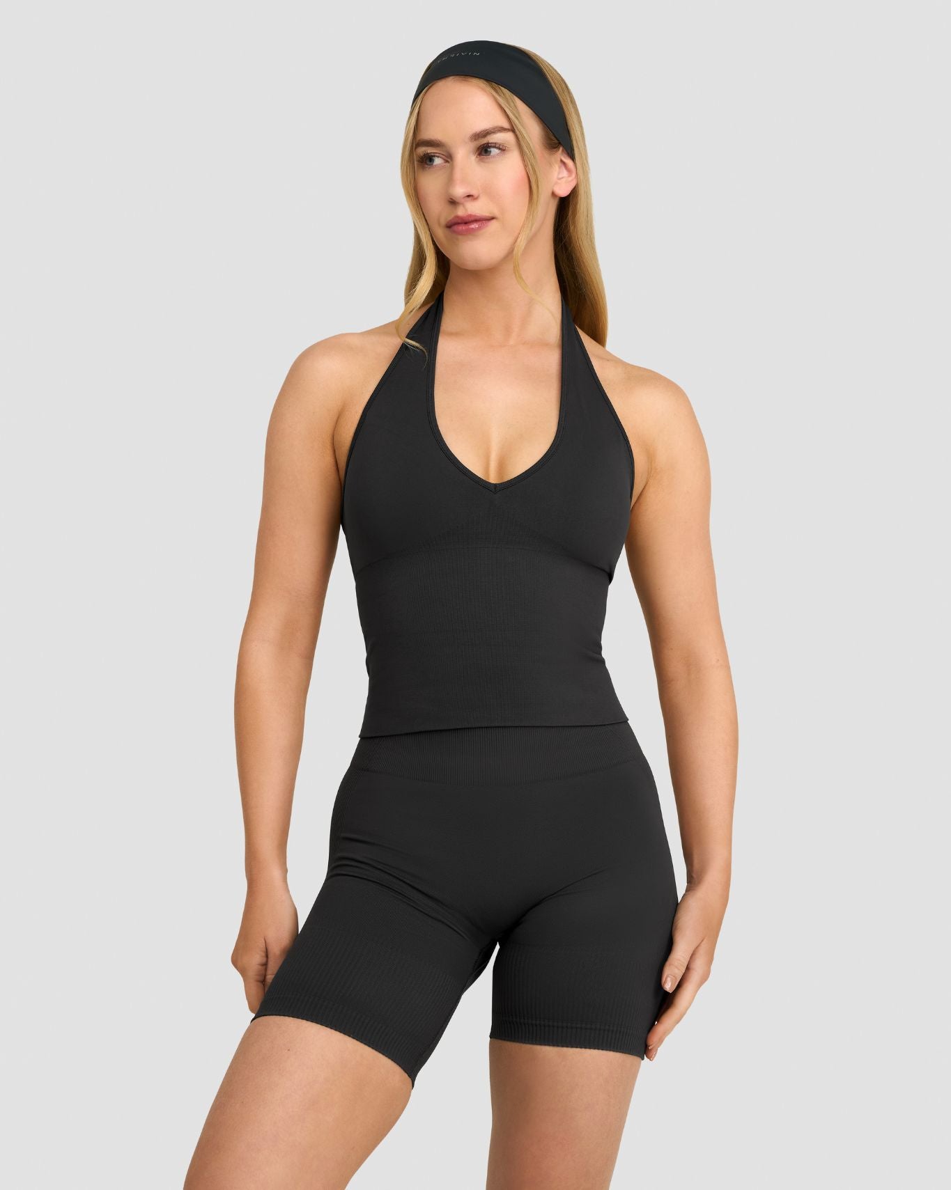 Elevate™ Sculpting Seamless Halterneck Top | Charcoal Grey