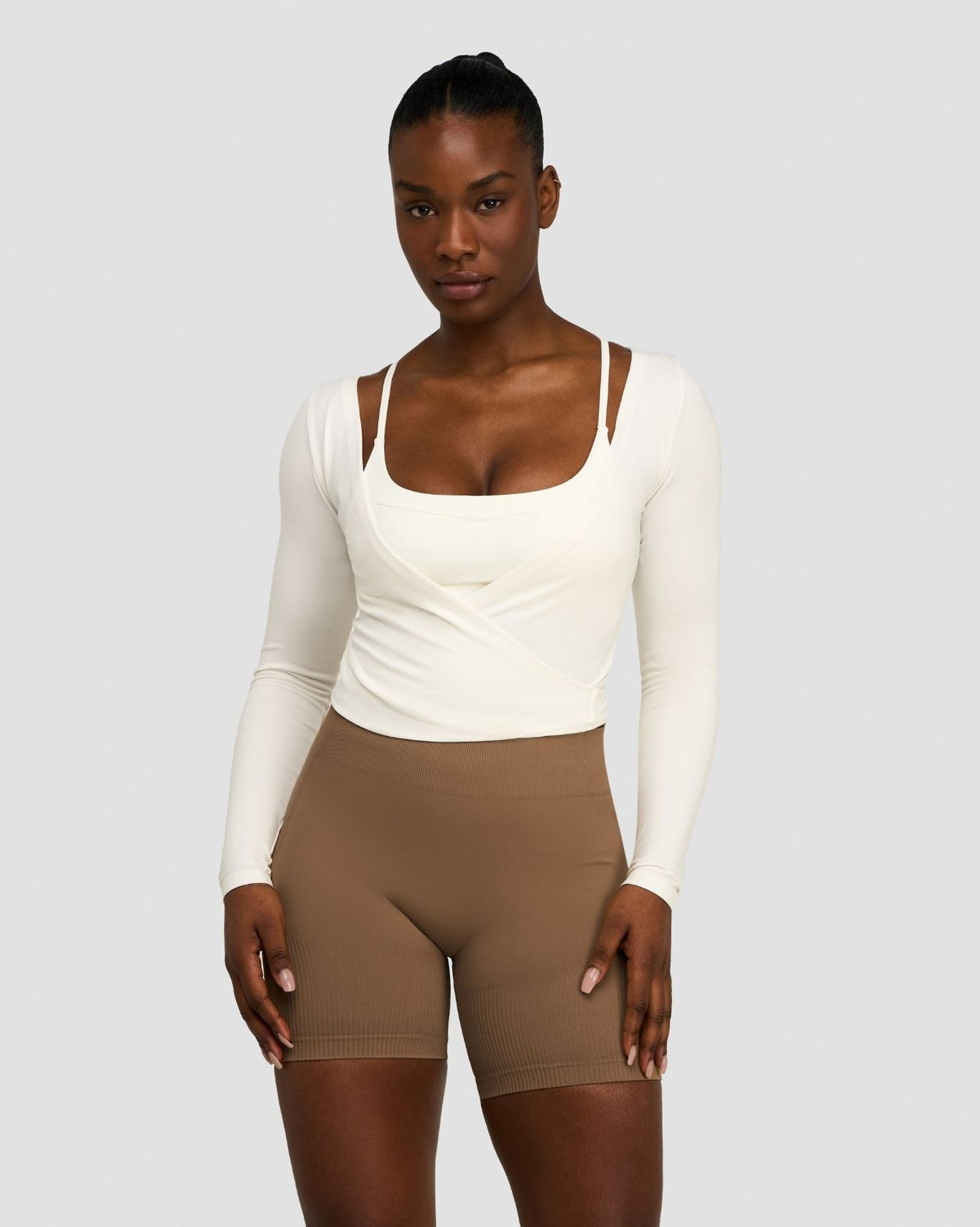 The Essential Collection Wrap Top | Cream