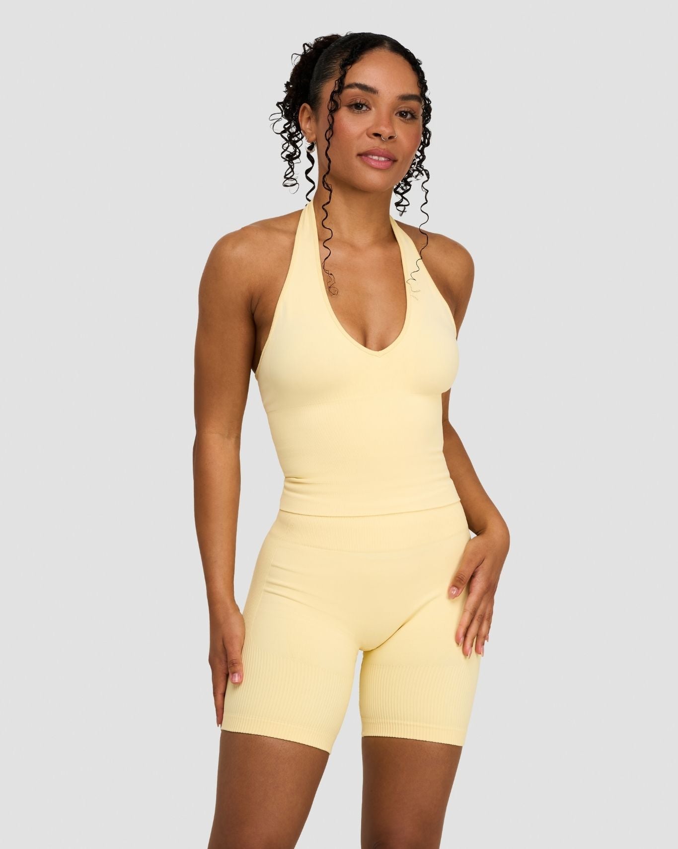 Elevate™ Sculpting Seamless Halterneck Top | Golden Butter