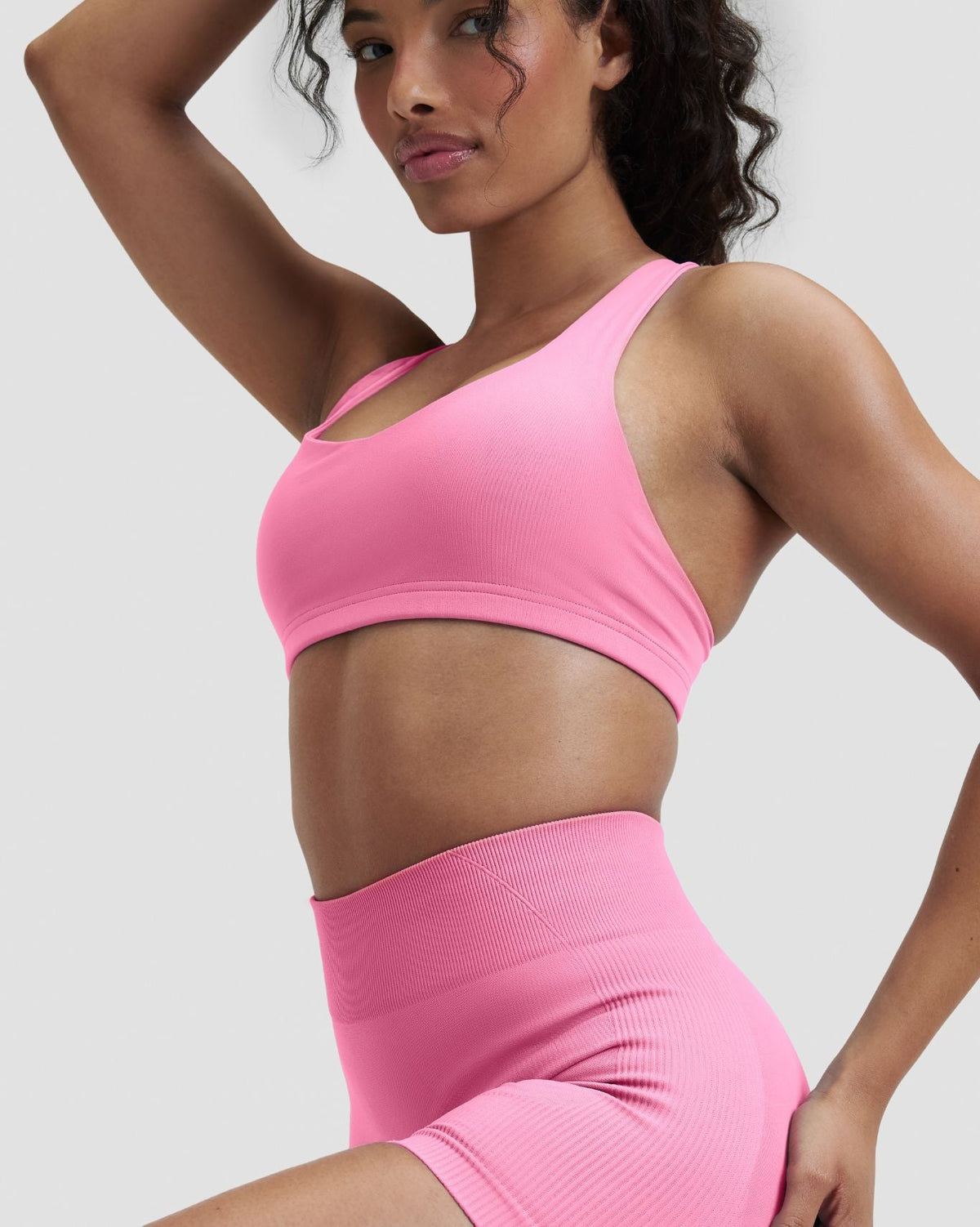 Elevate™ Sculpting Mid Waist Scrunch Shorter Shorts | Bubble Pink