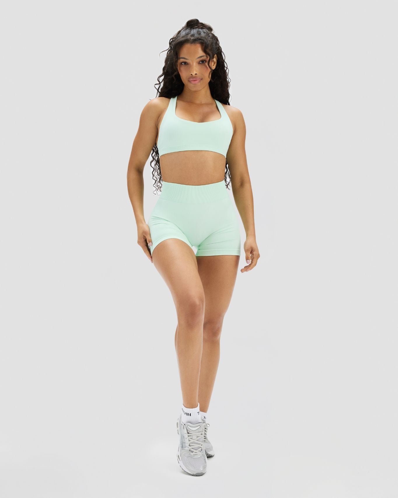Elevate™ Sculpting Mid Waist Scrunch Shorter Shorts | Mint Julep