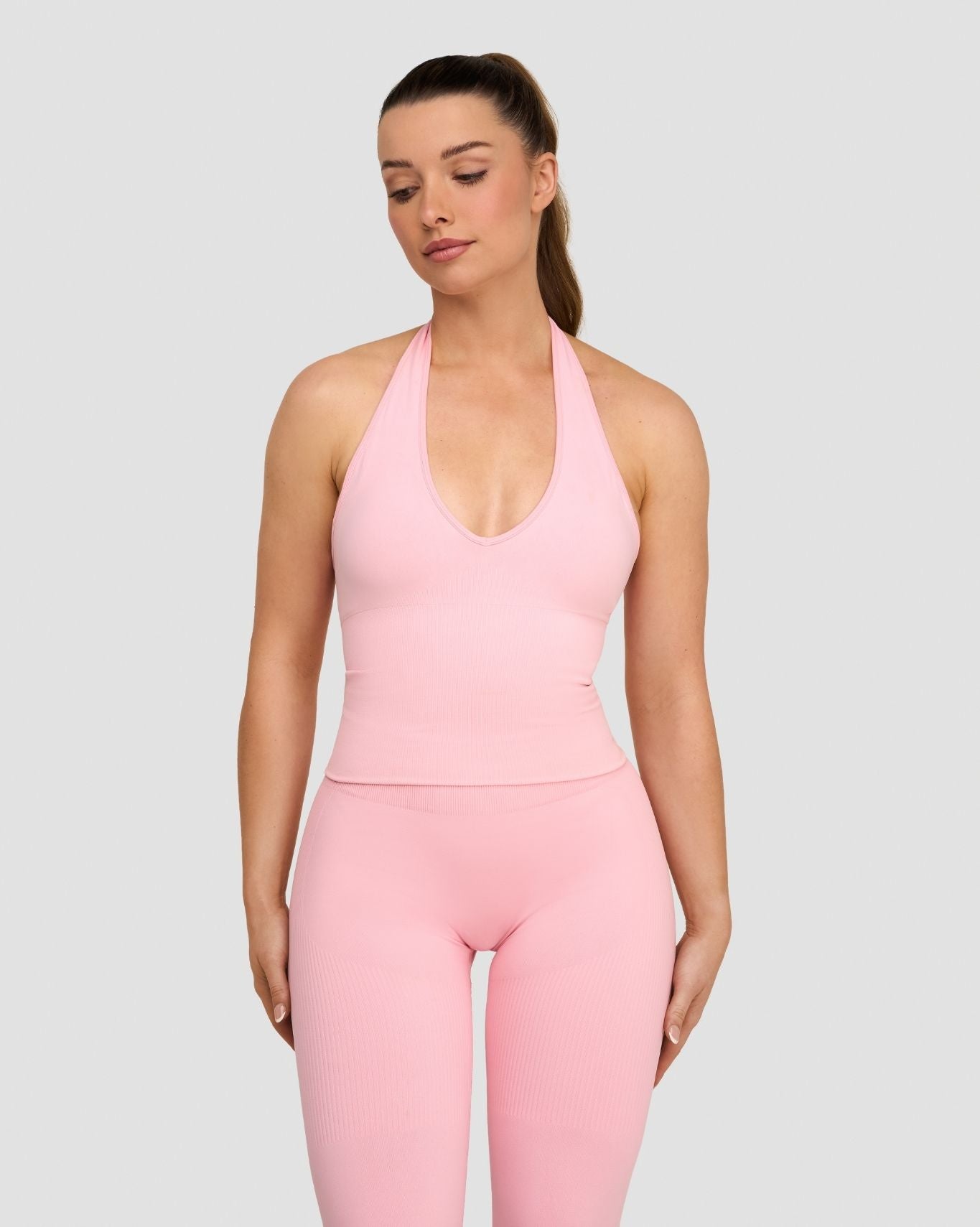 Elevate™ Sculpting Seamless Halterneck Top | Cotton Pink