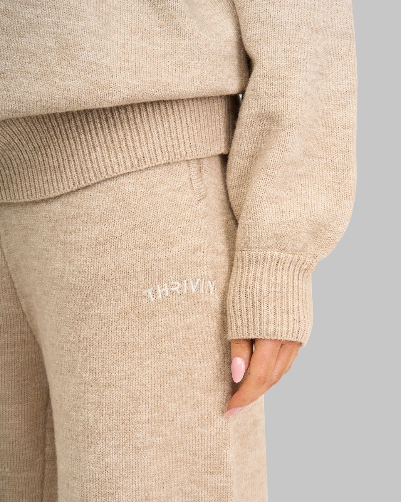 Essential Knitted Sweater & Trouser 2-Piece Set | Oat
