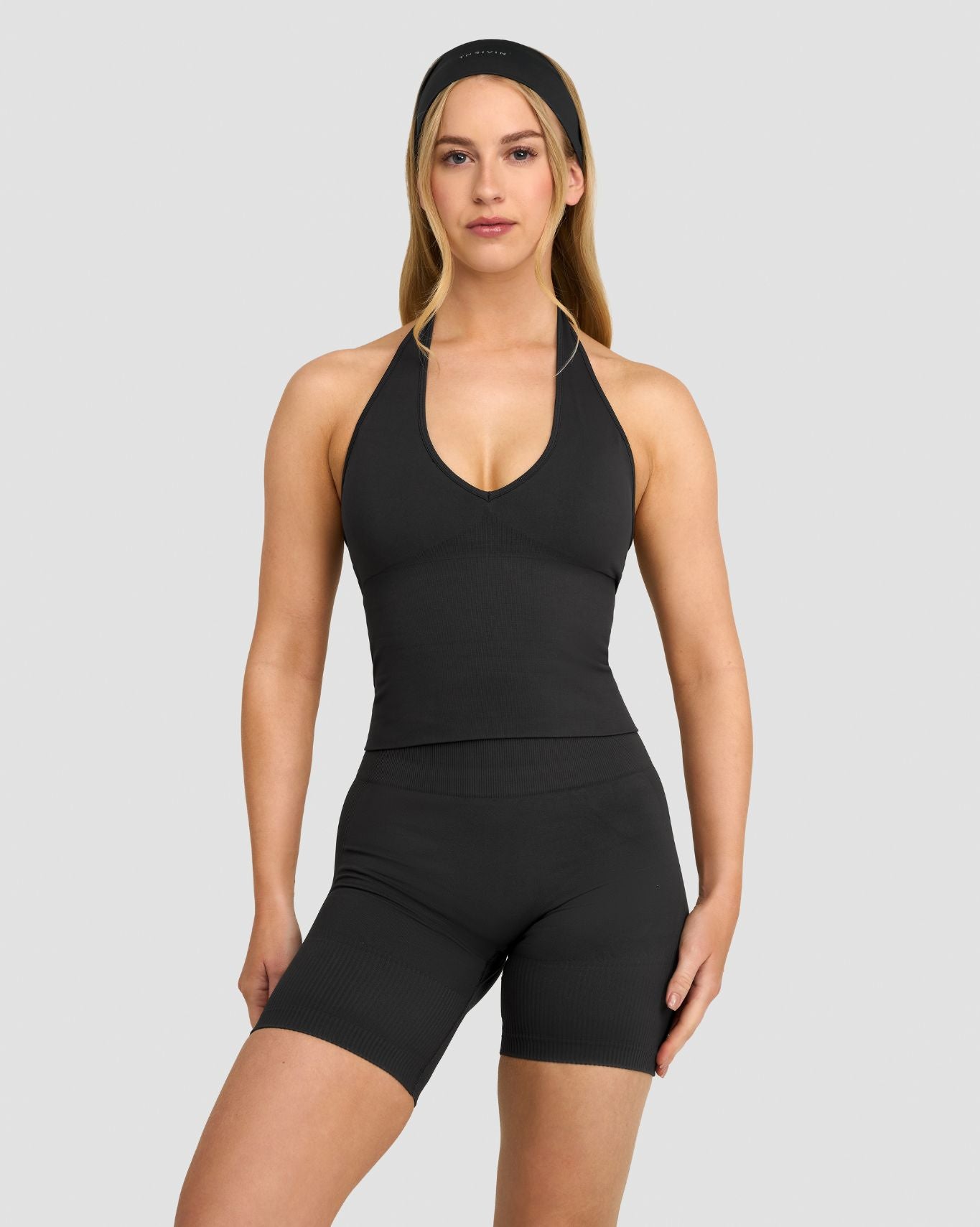 Elevate™ Sculpting Seamless Halterneck Top | Charcoal Grey