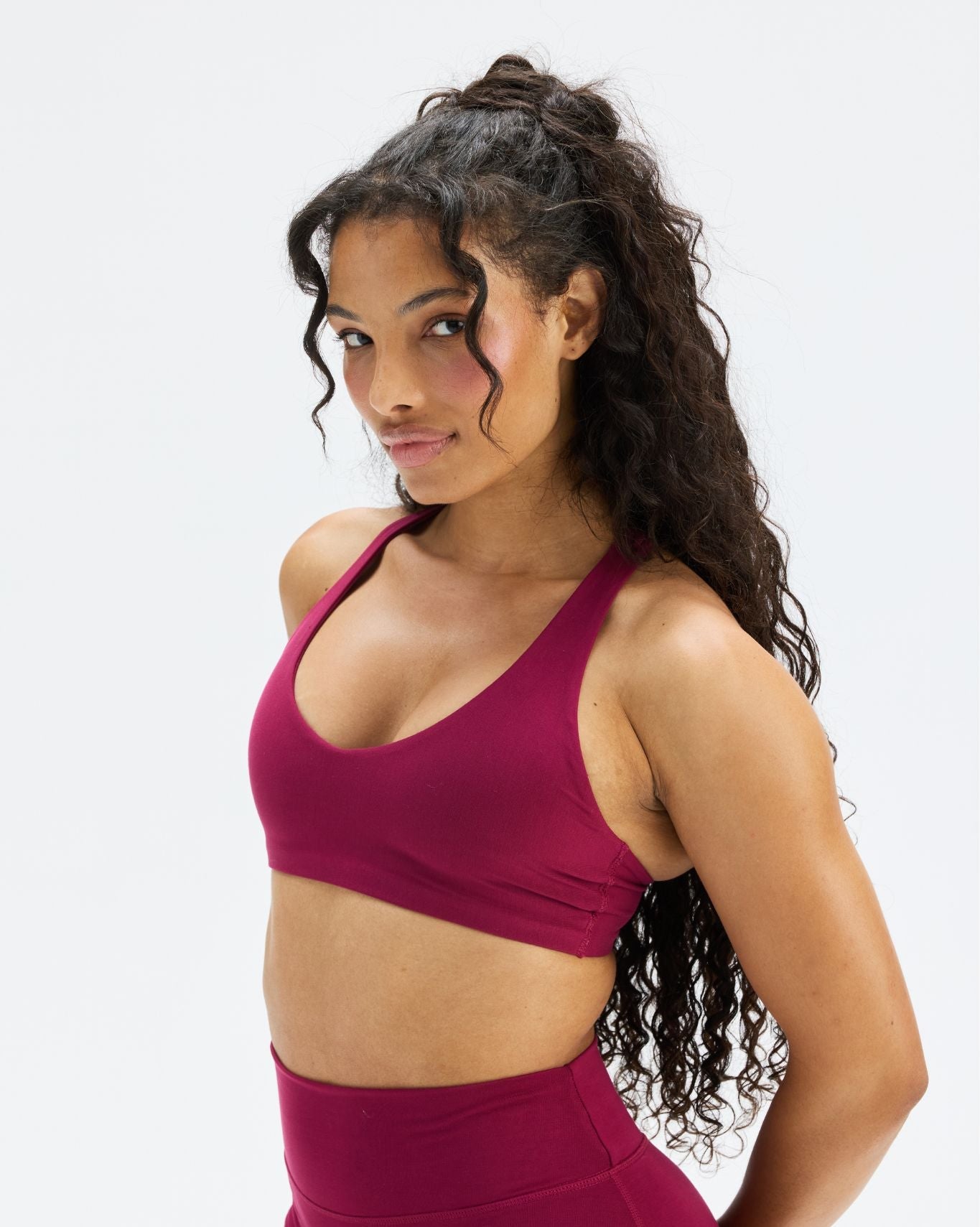 Essence Racer Back Sports Bra | Cherry Berry