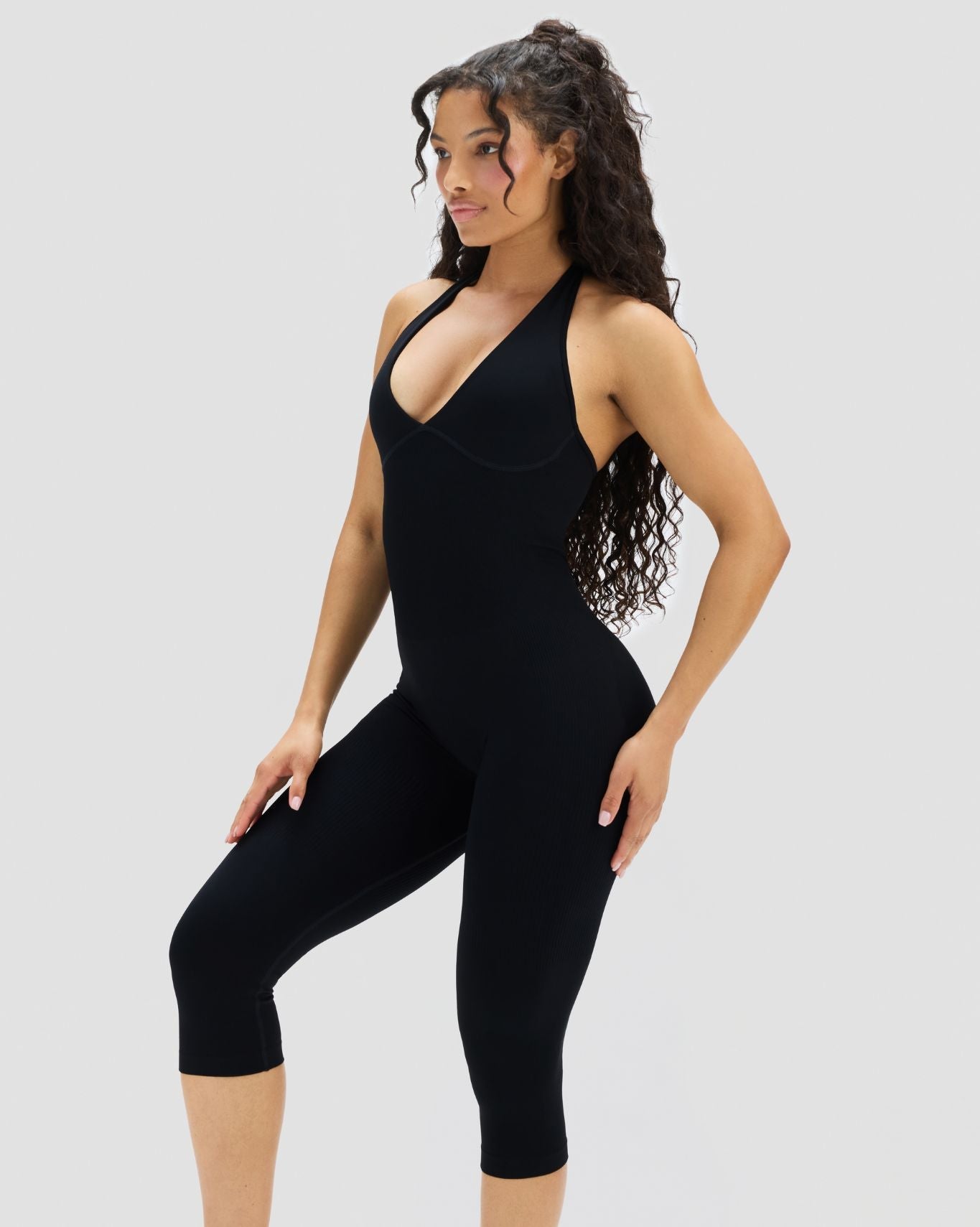 Elevate™ Sculpting All in One Capri Jumpsuit | Night Black