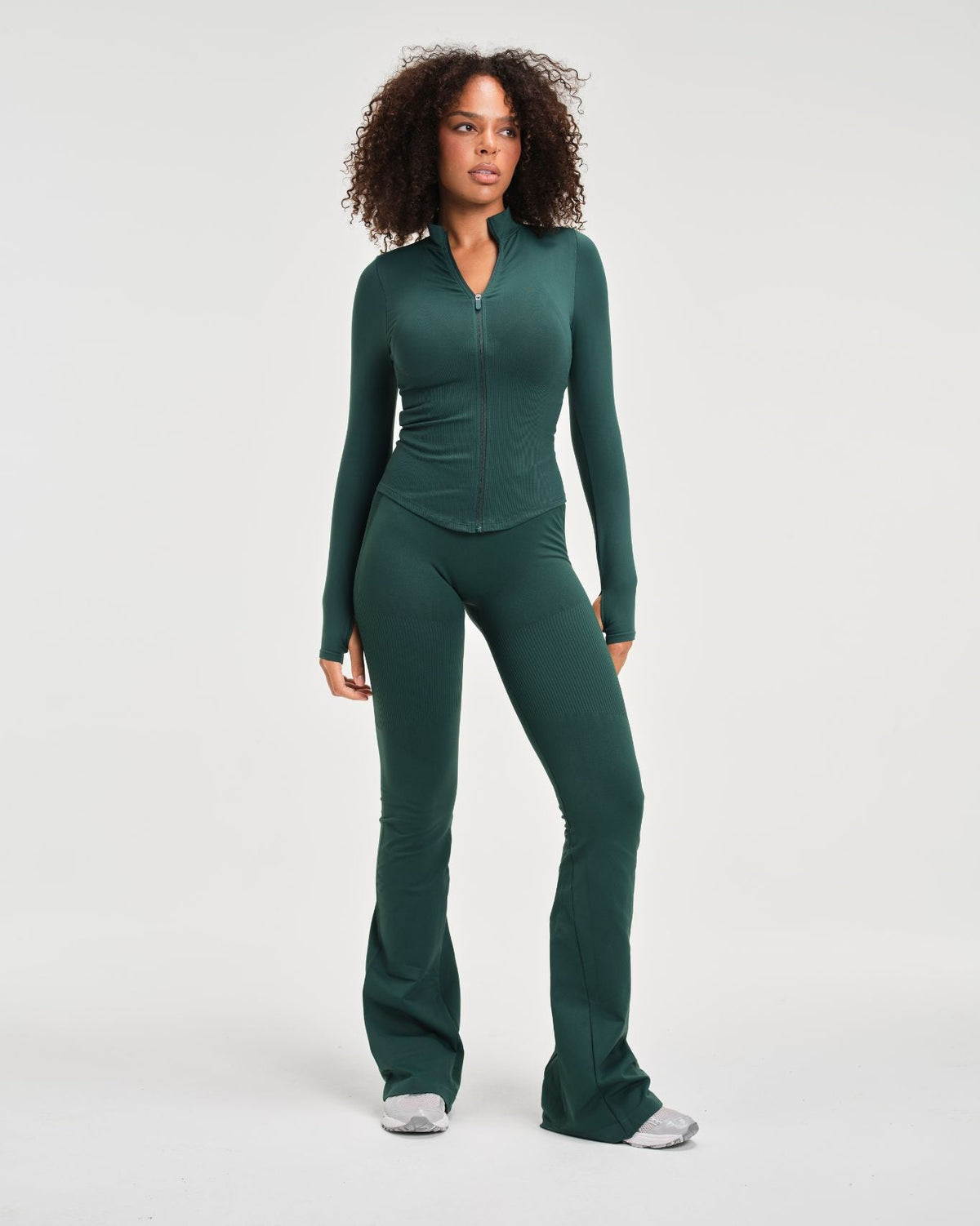 Elevate™ Compression Long Sleeve Jacket | Pine Green