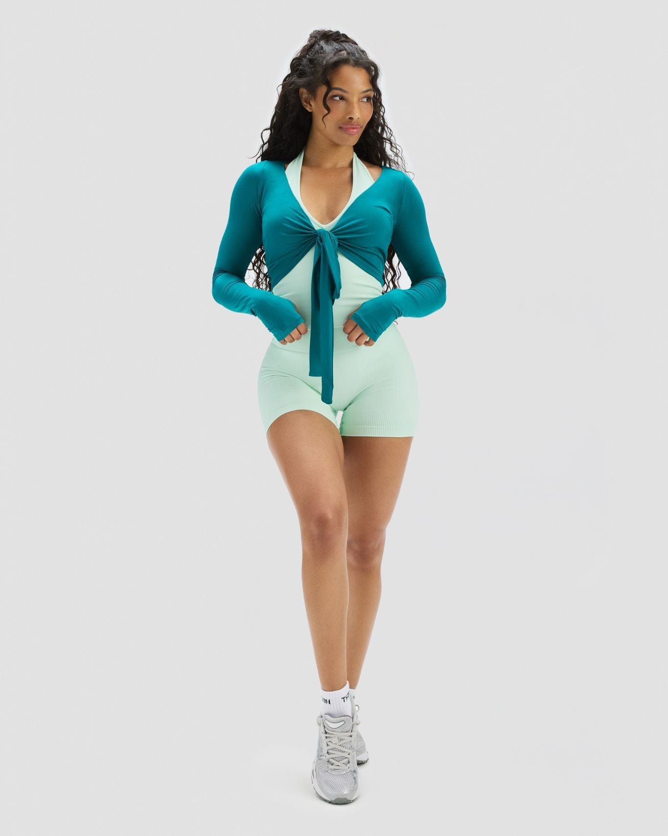 The Essential Collection Sheer Crop Wrap | Harbor Blue