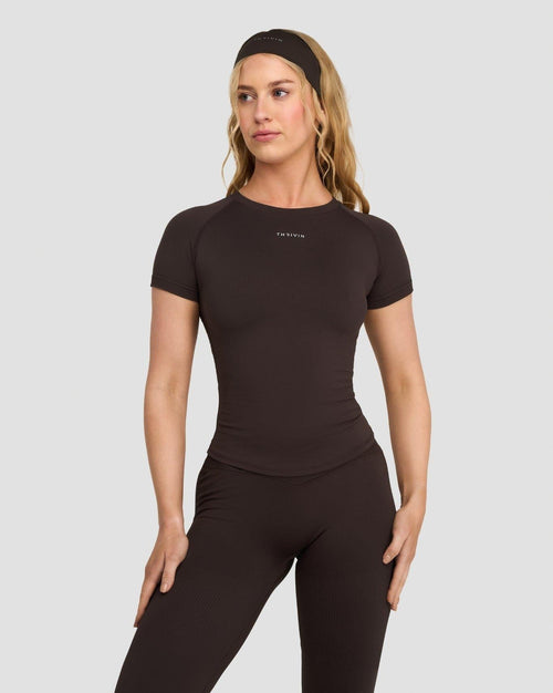 Elevate™ Compression T-Shirt | Coffee