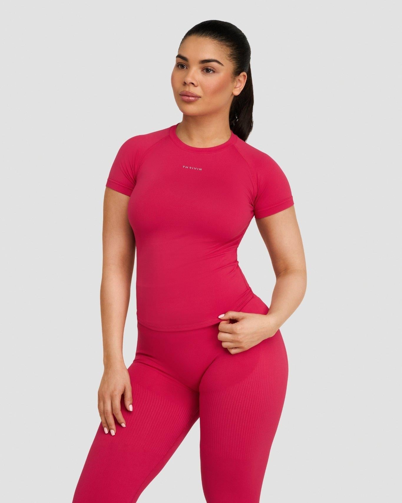 Elevate™ Compression T-Shirt | Strawberry
