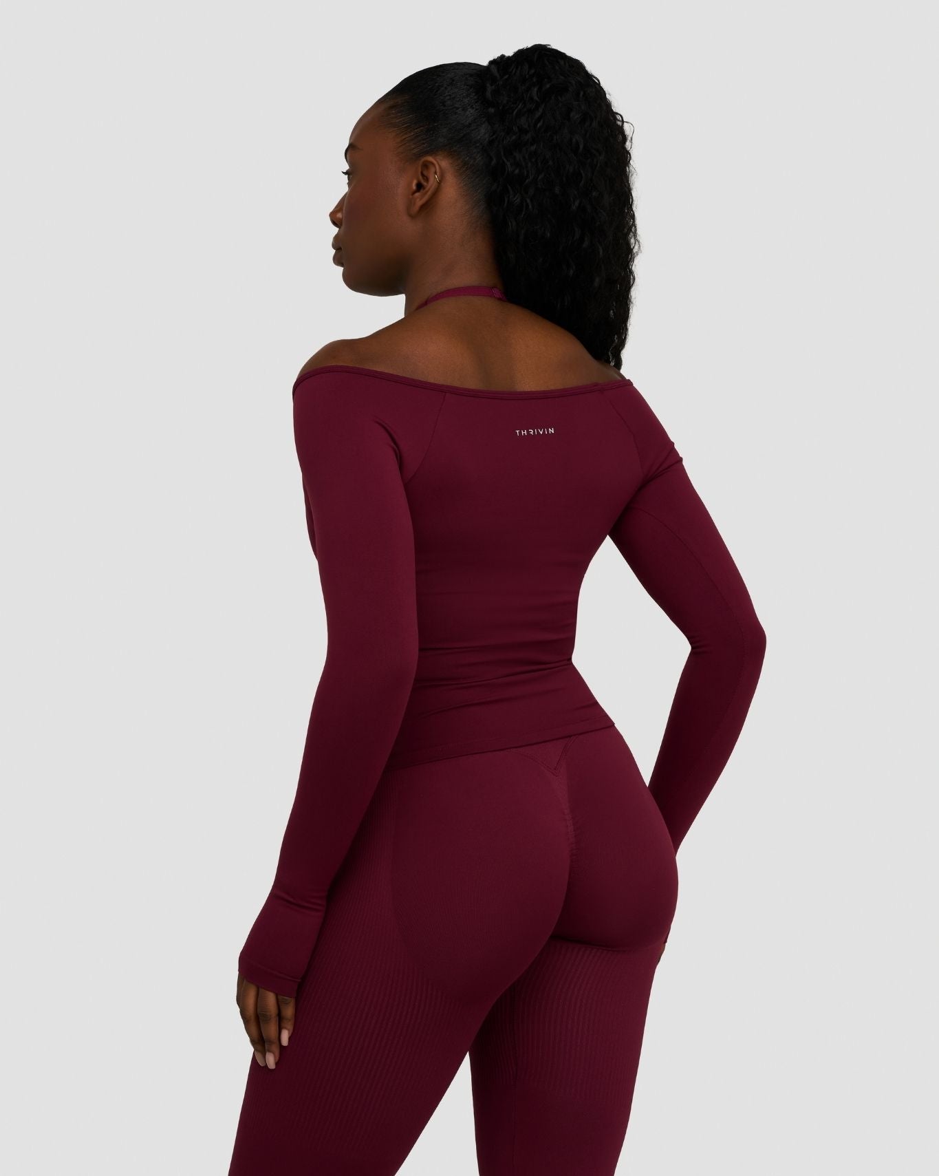 Elevate™ Sculpting Seamless V-Neck Top | Merlot