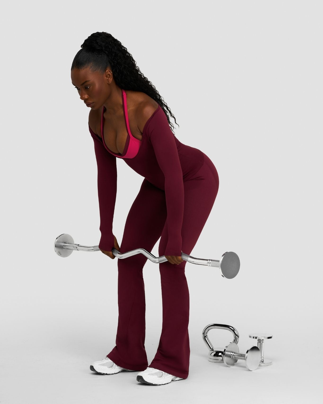 Elevate™ Sculpting Seamless V-Neck Top | Merlot