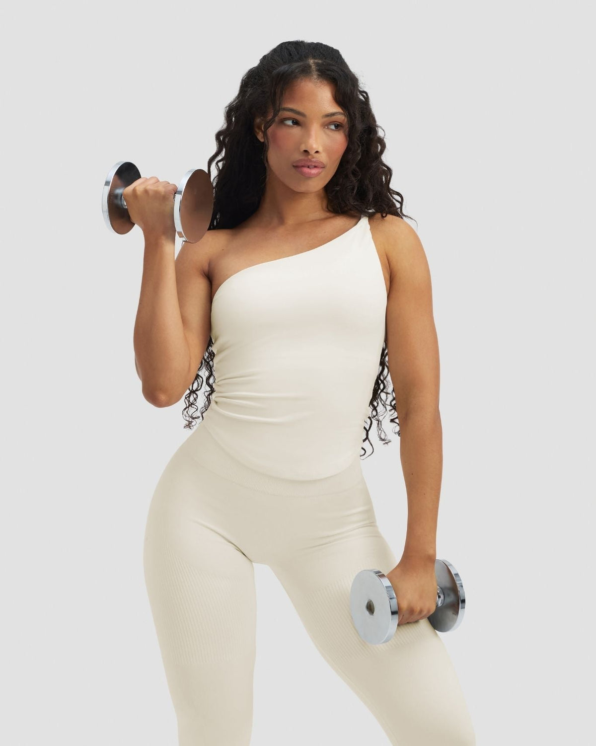 Elevate™ Sculpting Asymmetric Twist Top | Cream