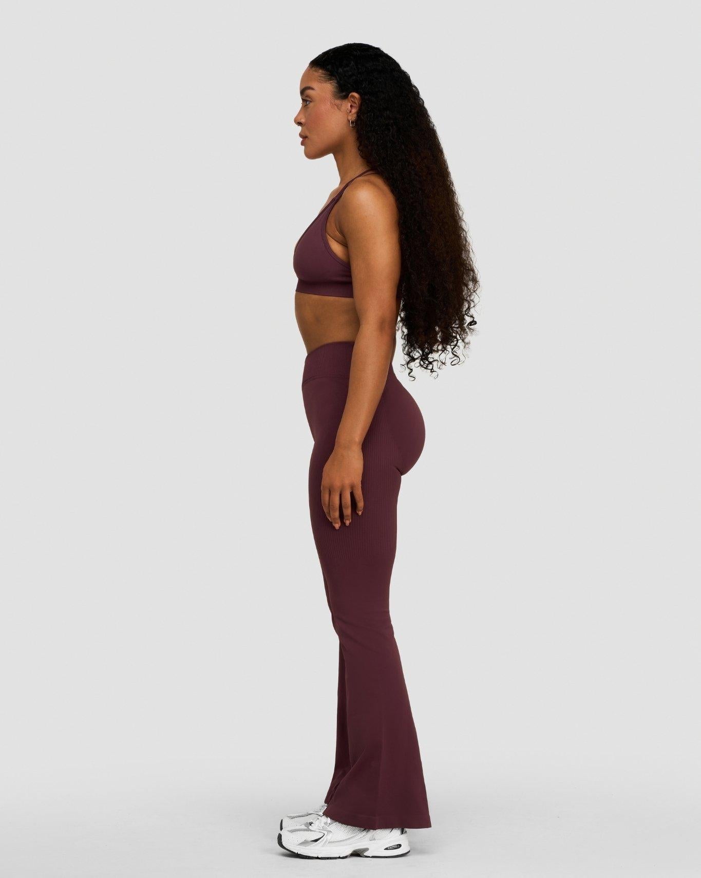 Elevate™ Sculpting Mid V-Waist Flare Leggings | Dark Mauve