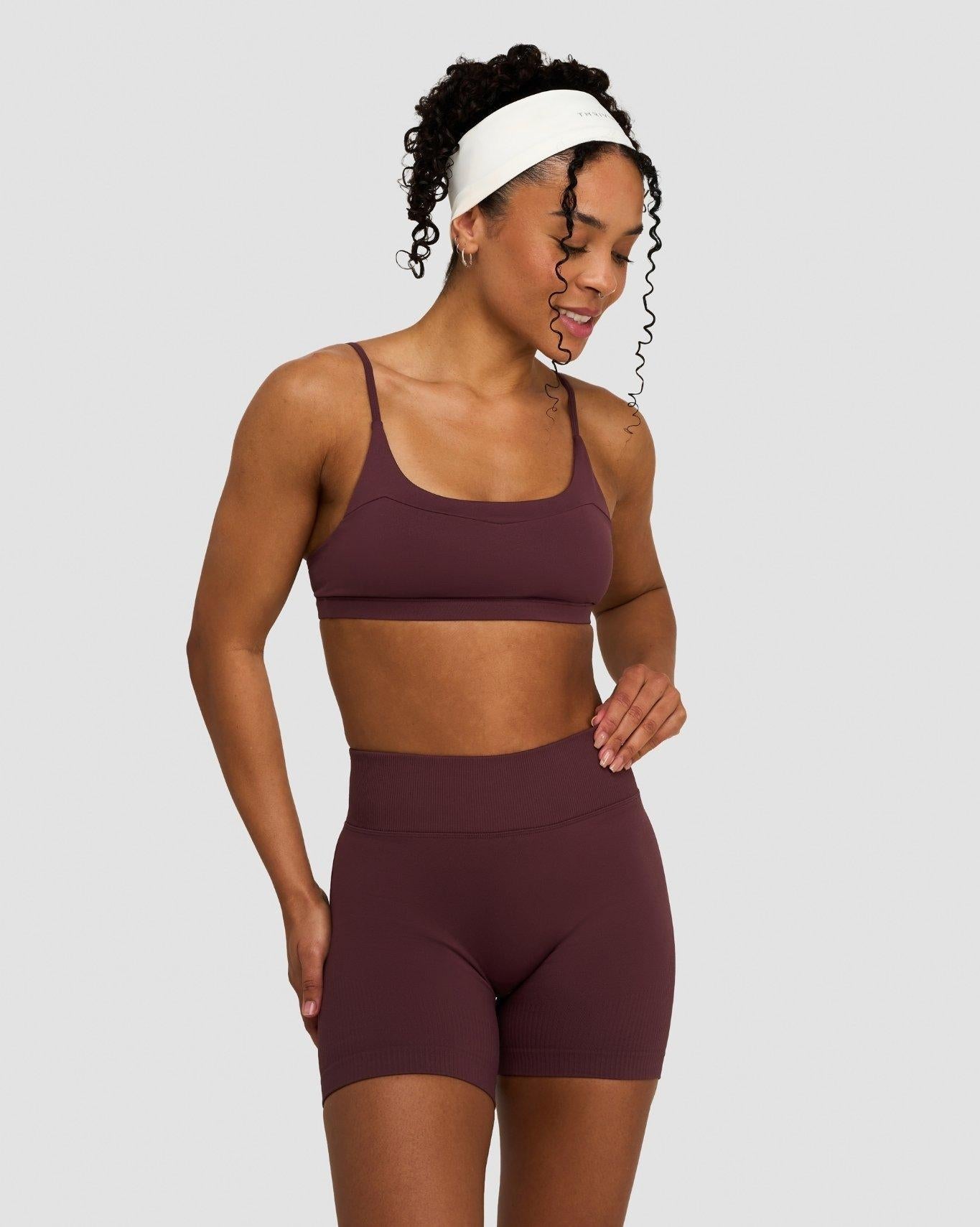 Elevate™ Sculpting Seamless Scoop Neck Bra | Dark Mauve