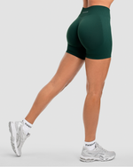 Elevate™ Sculpting Mid Waist Scrunch Shorter Shorts | Pine Green