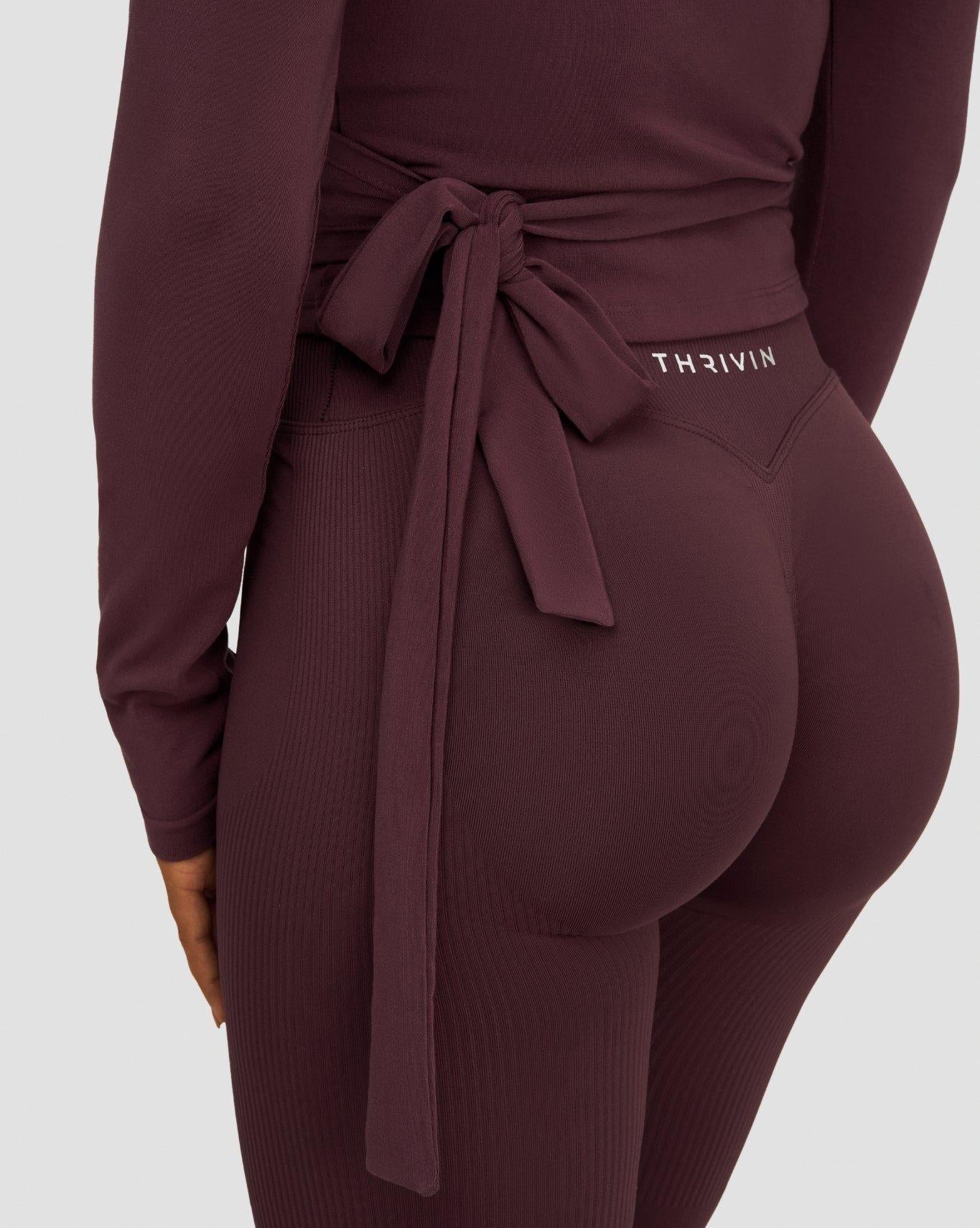 The Essential Collection Wrap Top | Dark Mauve