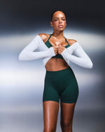 Elevate™ Sculpting Mid Waist Scrunch Shorts | Pine Green