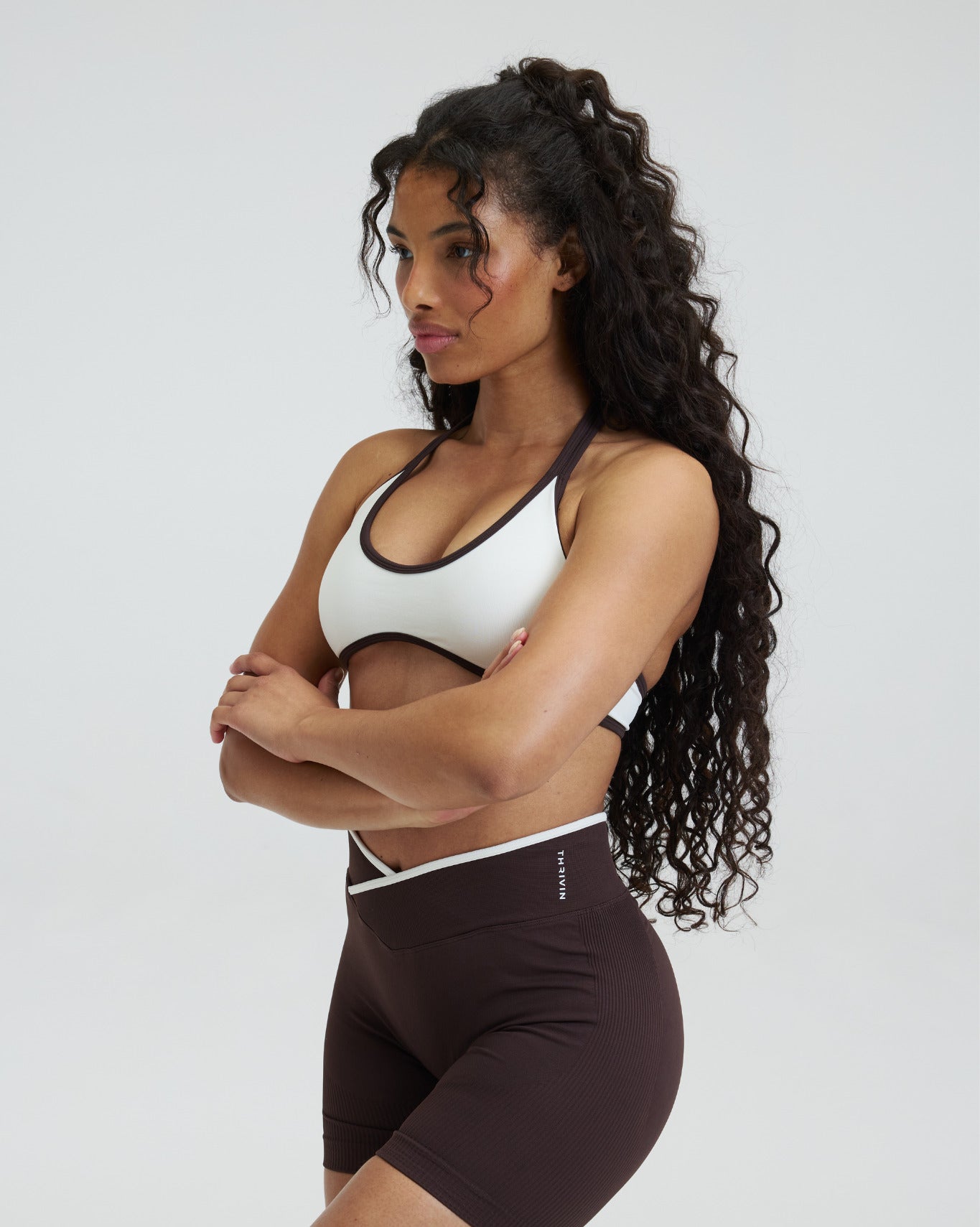 Elevate™ Outline Halterneck Bra | Cream